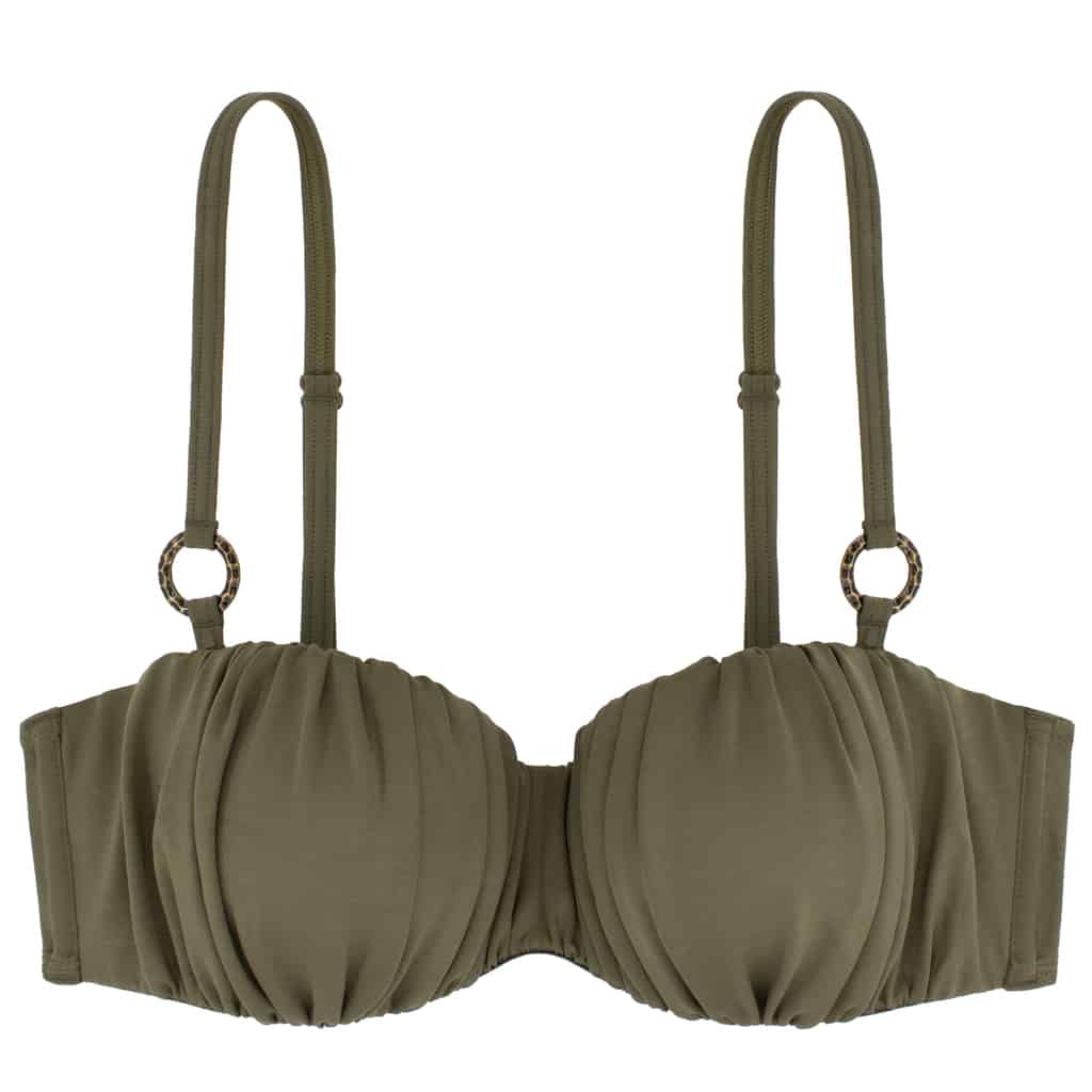 Bandeau bikini Khaki groen