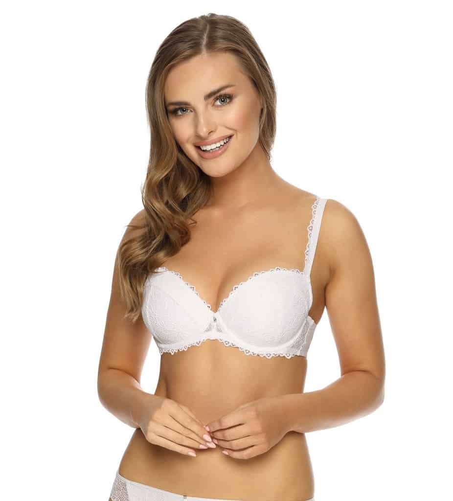 Viania Leni Push-up Bh wit kant