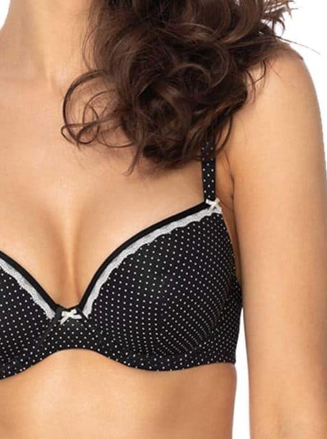 Viania Voorgevormde BH - Dotty - Zwart
