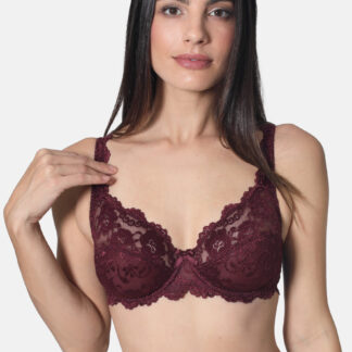 Sassa Beugel BH - Classic Lace - Dark Plum