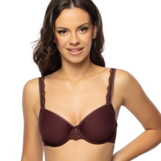 Viania Lou Spacercup BH Dark Secret Chocolade bruin brede schouderbanden ademende bh
